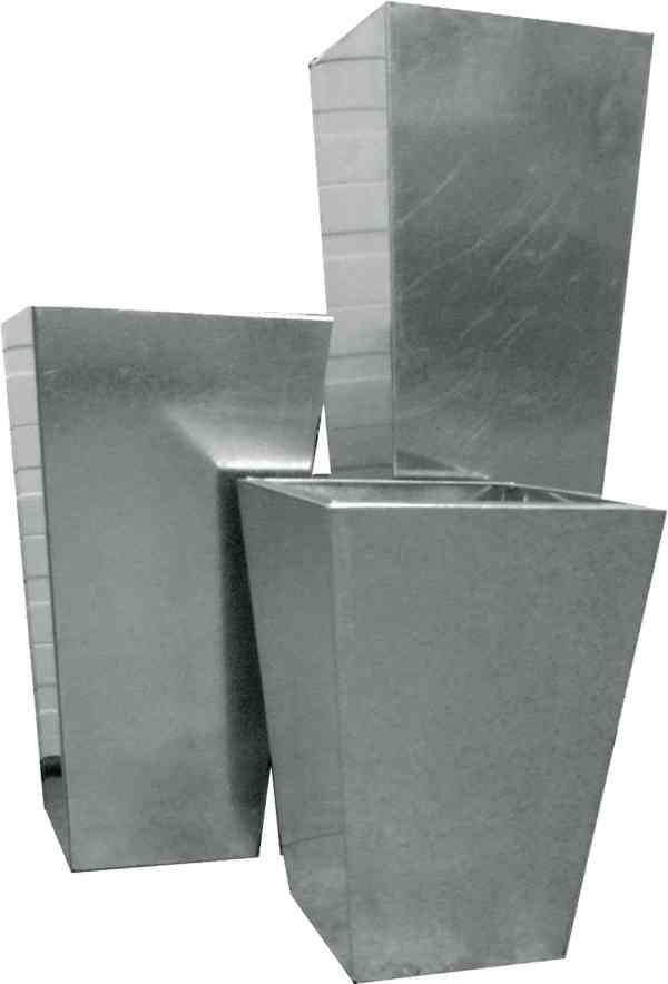 galvanised steel planters